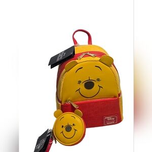 Loungefly Disney Winnie the Pooh Figural Mini Backpack & Coin Purse NWT